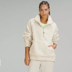 Scuba Oversized Fleece Funnel-Neck Half-Zip